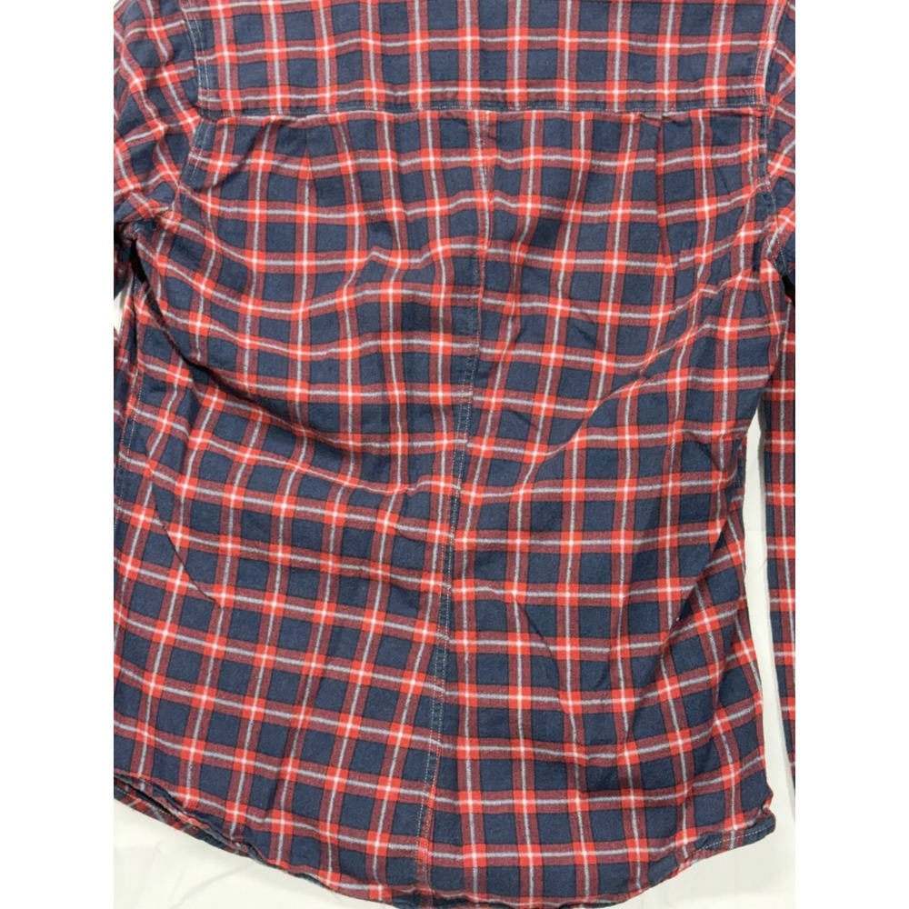 Frank & Eileen Women's Small Red Check Pattern Long Sleeve Collar-Neck Shirt‎ - Picture 8 of 10